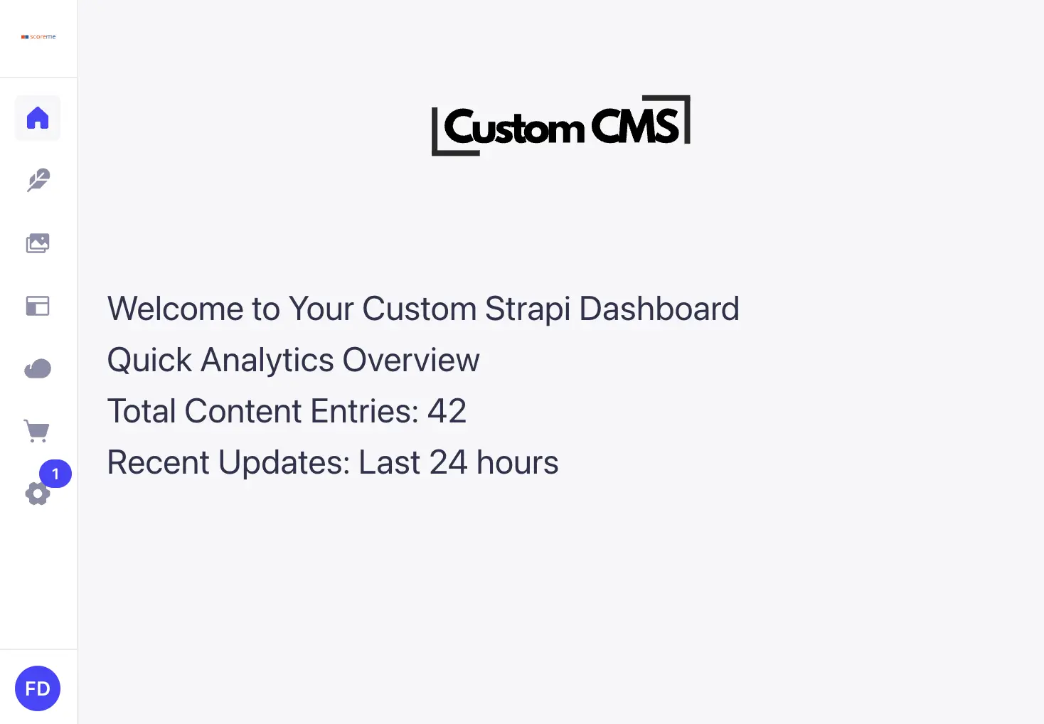 How to customize Strapi Dashboard / Home Page