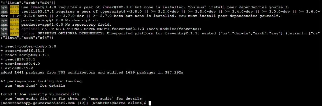 react scripts command not found solved