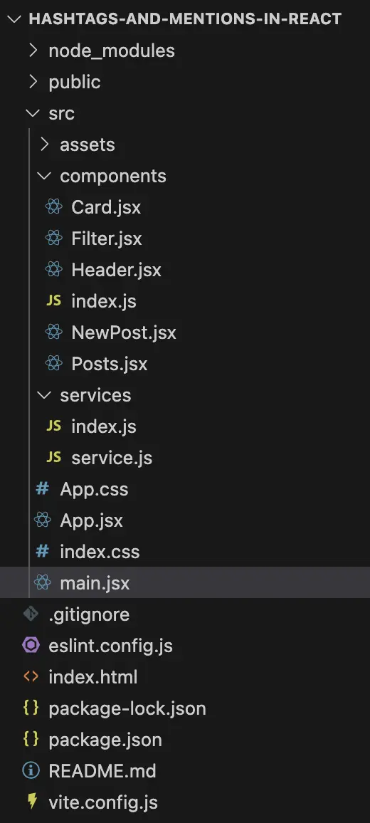 react app folder structure