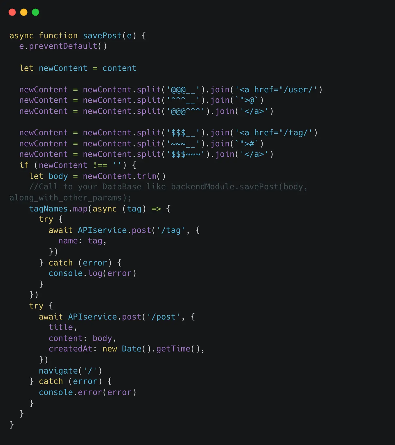 save react-mentions to db